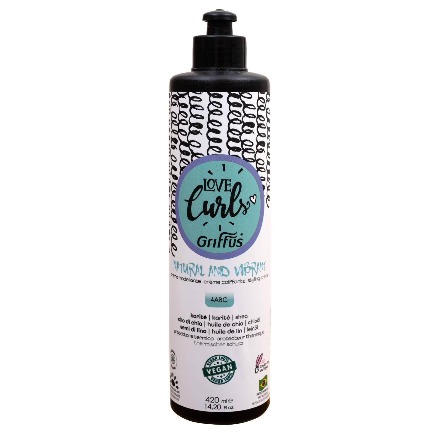 Griffus Love Curls Natural & Vibrant Crème à Coiffer 4ABC 420ML