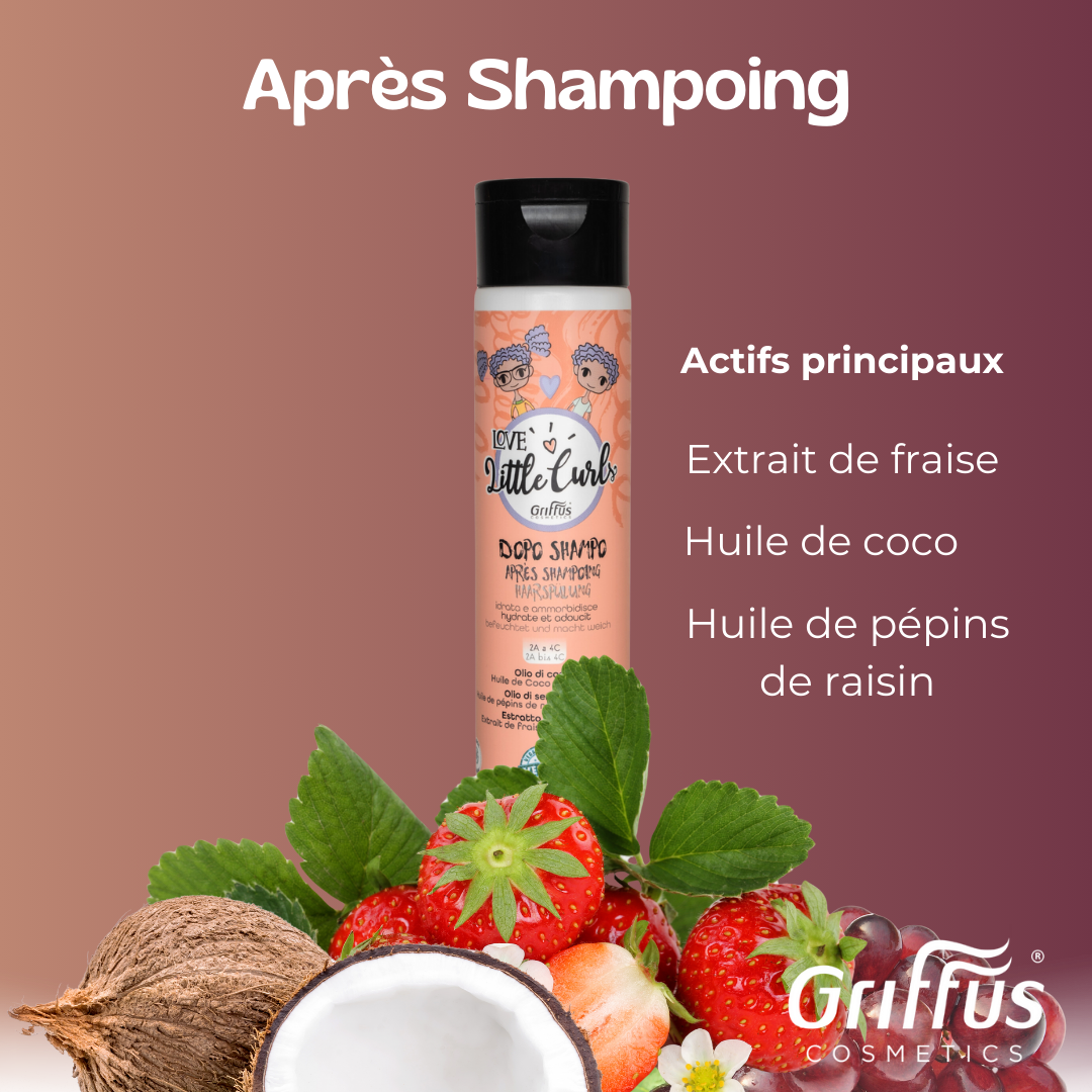 Kit Love Little Curls Griffus avec Shampooing 300ml + Après-shampooing 300ml + Spray démêlant 240ml