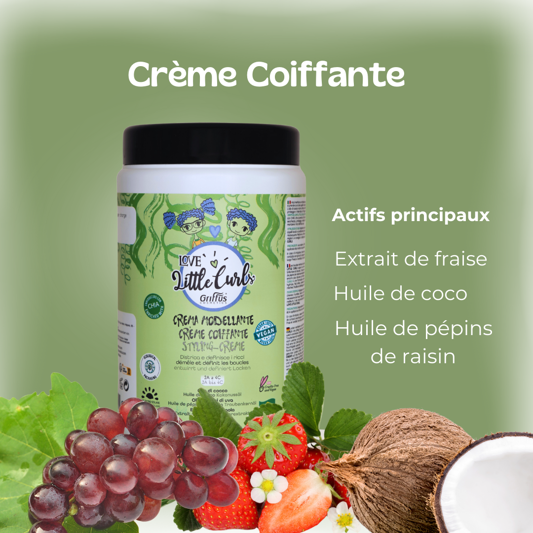 Kit Love Little Curls Griffus avec Shampooing 300ml + Après-shampooing 300ml + Crème Coiffante 1kg + Masque 250g + Spray Démêlant 240ml + Gelée Coiffante 240g