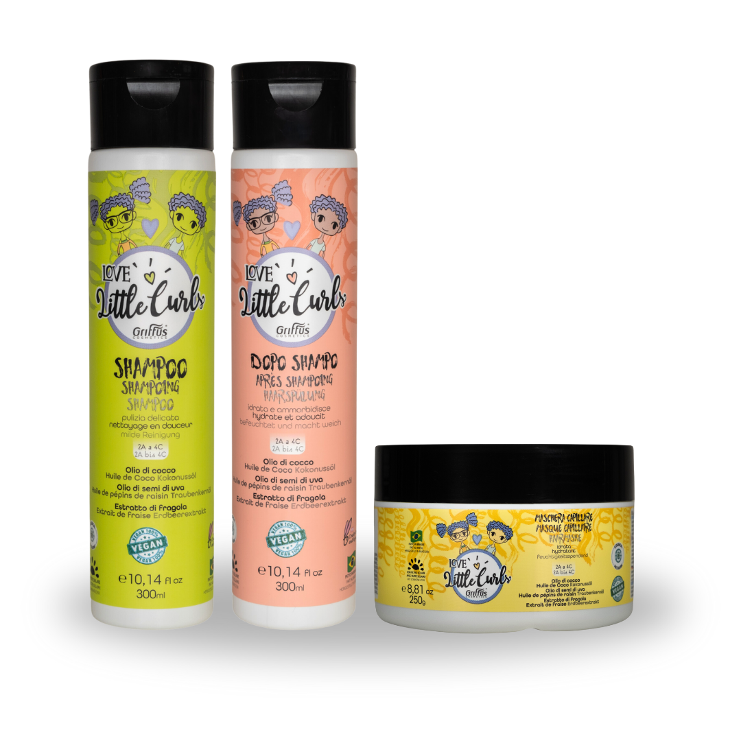 Kit Love Little Curls Griffus avec Shampooing 300ml + Après-shampooing 300ml + Masque 250g