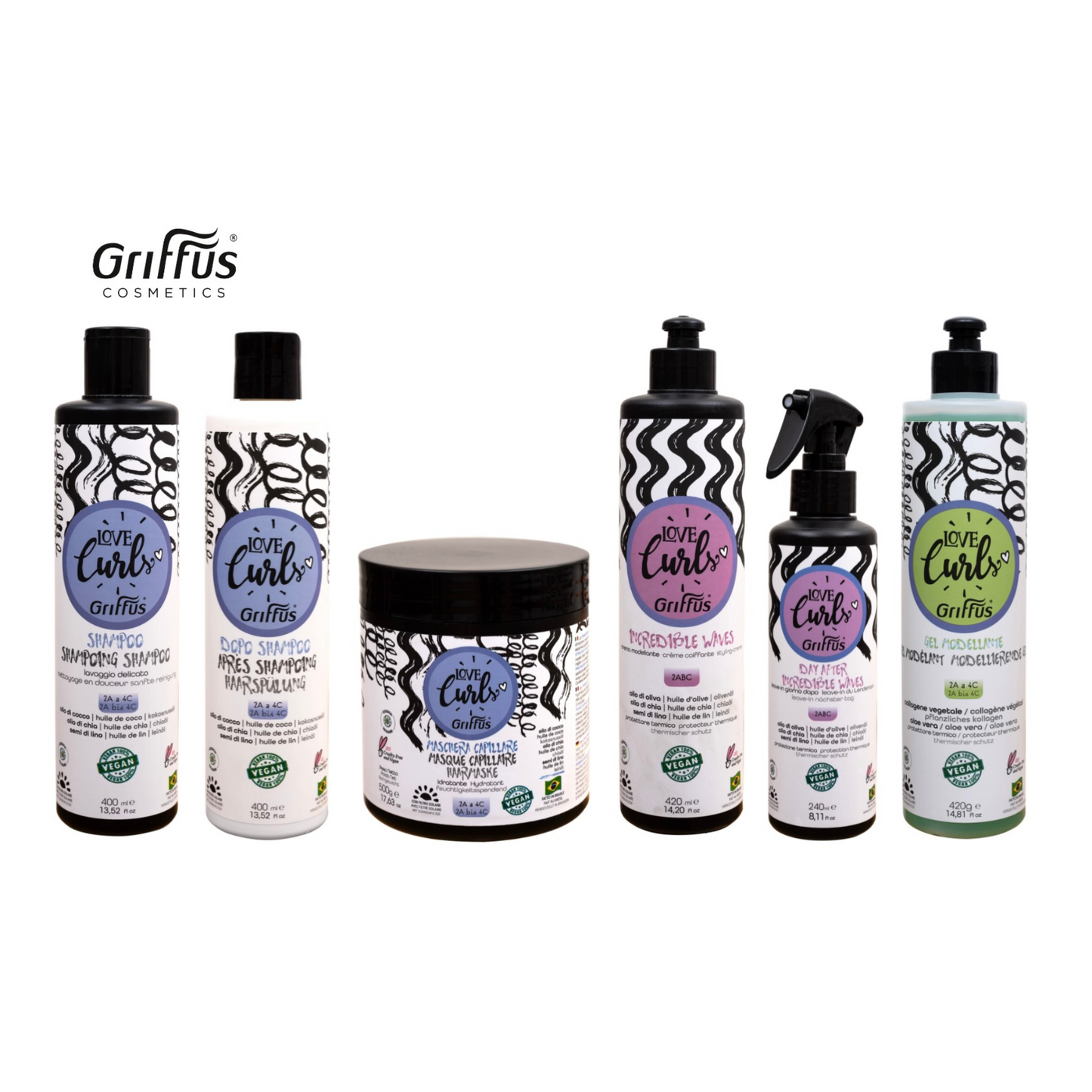 Griffus Love Curls Kit pour routine complète 420 2ABC