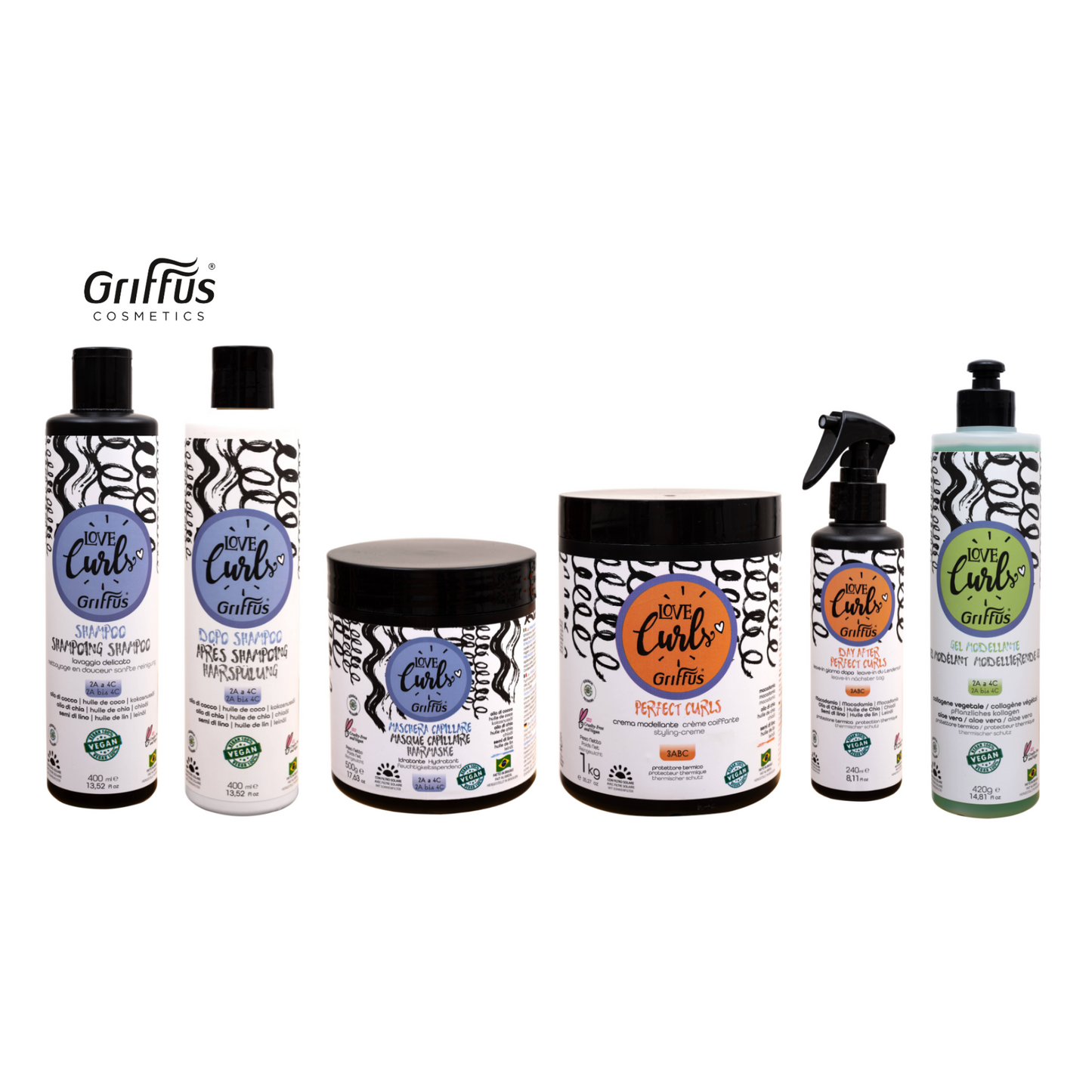 Griffus Love Curls Kit de routine complète 1 KG 3ABC