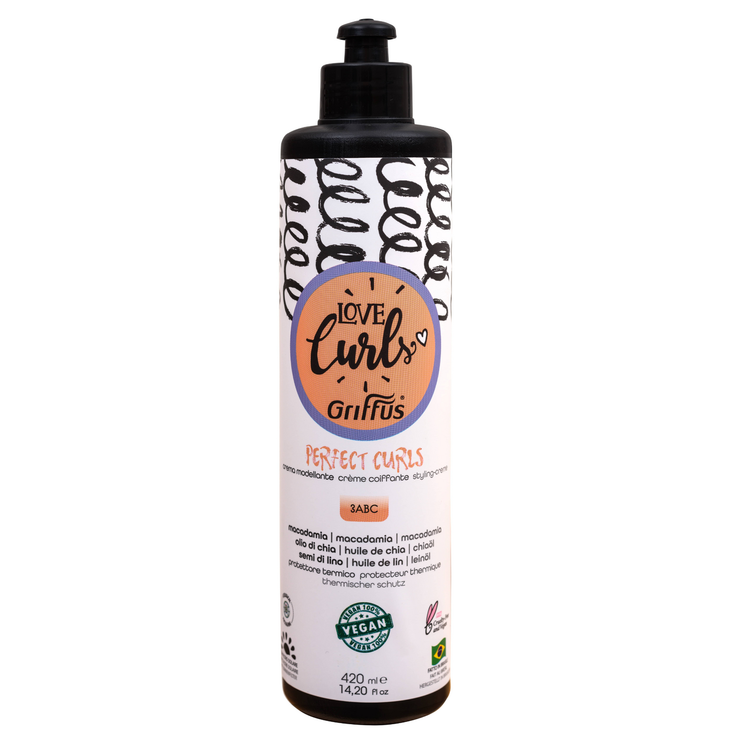Griffus Love Curls Crème Perfect Curls à Coiffer 3ABC 420 ML